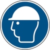 ISO Sicherheitskennzeichnung - Kopfschutz benutzen, M014, Laminierter Polyester, 100mm, Kopfschutz benutzen